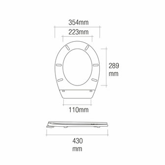 Toiletbril EDM Wit PVC 2