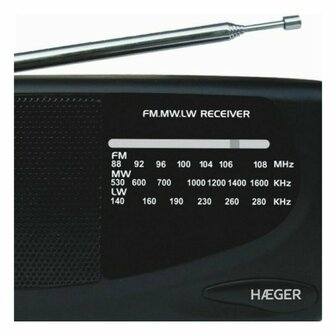 AM-/FM-radio Haeger PR-TRI.002A Zwart 2