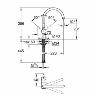 Mengkraan Grohe 32917AL0 3