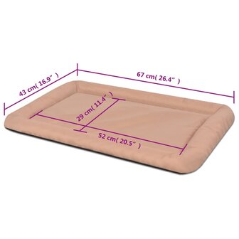 Hondenmatras maat L beige 5