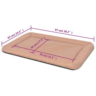 Hondenmatras maat XXL beige 5