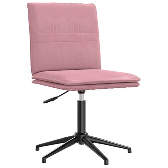 Eetkamerstoel fluweel roze 1