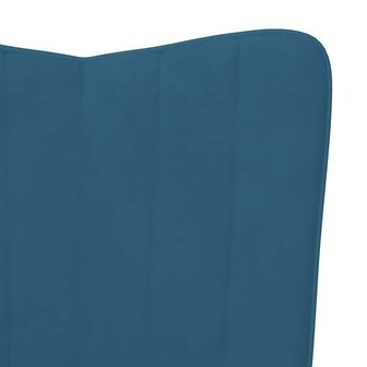 Schommelstoel fluweel blauw 6