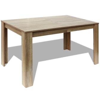 Eettafel 140x80x75 cm eikenkleurig 2