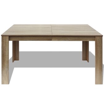 Eettafel 140x80x75 cm eikenkleurig 3