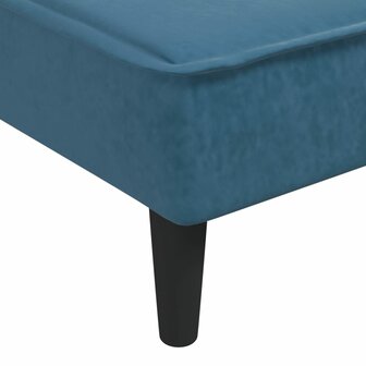 Chaise longue fluweel blauw 7