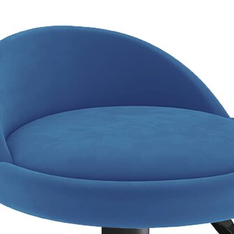 Barkruk fluweel blauw 7