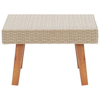 Tuintafel poly rattan beige 3