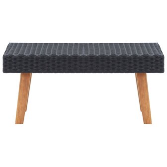 Tuintafel poly rattan zwart 2