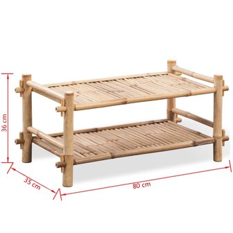 Schoenenrek bamboe twee lagen 5