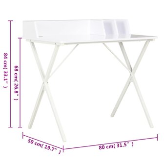 Bureau 80x50x84 cm wit 7