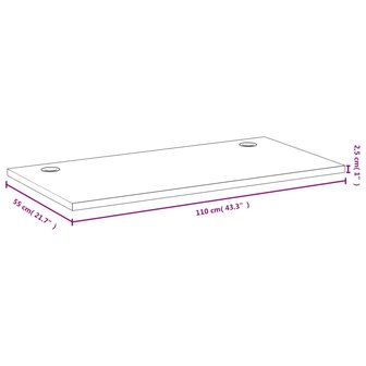 Bureaublad 110x55x2,5 cm bamboe 4