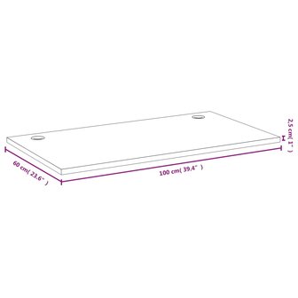 Bureaublad 100x60x2,5 cm bamboe 4