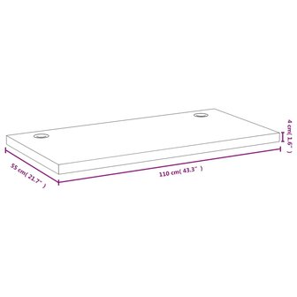 Bureaublad 110x55x4 cm bamboe 4