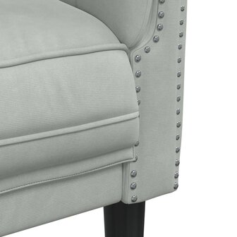 Fauteuil fluweel lichtgrijs 7