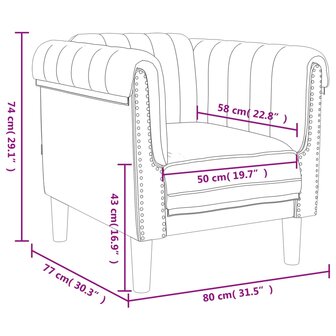 Fauteuil fluweel lichtgrijs 9