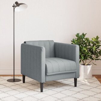 Fauteuil stof lichtgrijs 3