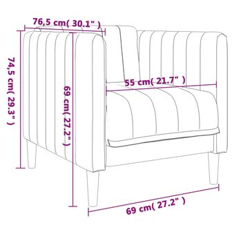 Fauteuil stof donkergrijs 9