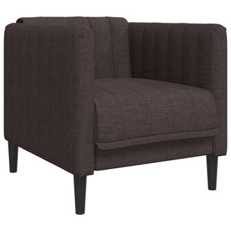 Fauteuil stof donkerbruin 2