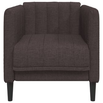 Fauteuil stof donkerbruin 4