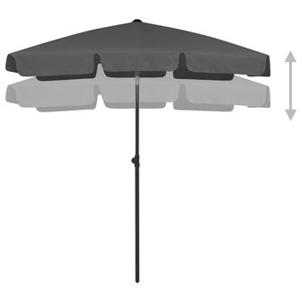 Strandparasol 180x120 cm antracietkleurig 3