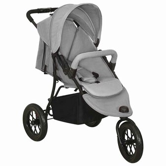 Kinderwagen staal lichtgrijs 1