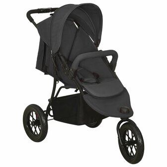 Kinderwagen staal antracietkleurig 1