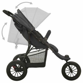 Kinderwagen staal antracietkleurig 5