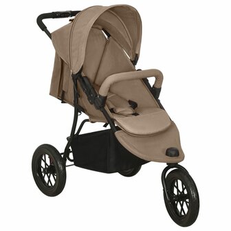 Kinderwagen staal taupe 1