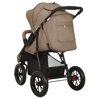 Kinderwagen staal taupe 6