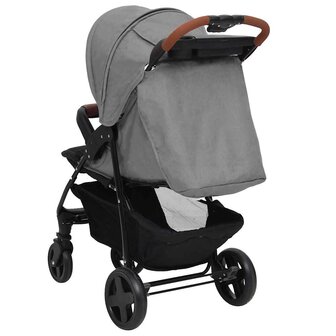 Kinderwagen 2-in-1 staal lichtgrijs 7