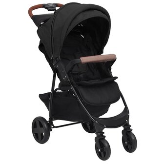 Kinderwagen 2-in-1 staal antracietkleurig 1