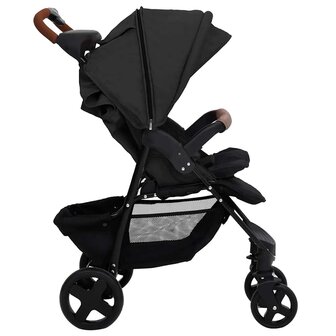 Kinderwagen 2-in-1 staal antracietkleurig 5