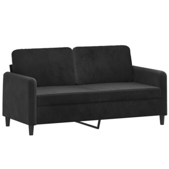 2-delige Loungeset fluweel zwart 4