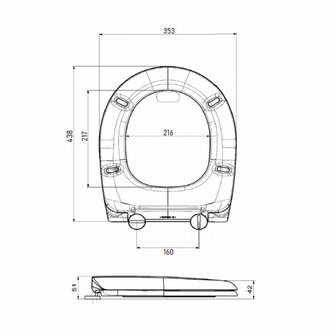 Toiletbril Prhie volga Wit 3