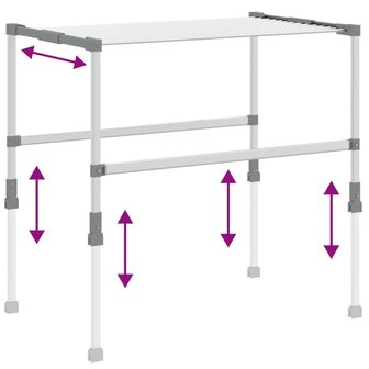 Droogrek 83x(50-55)x(40-85) cm aluminium 6