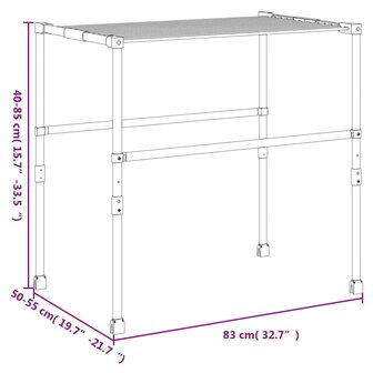 Droogrek 83x(50-55)x(40-85) cm aluminium 9