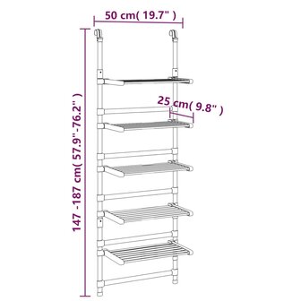 Droogrek 5-laags hangend aluminium  8