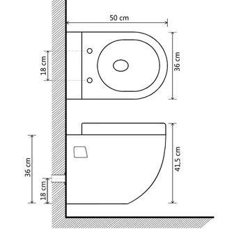 Wandtoilet keramiek wit   9