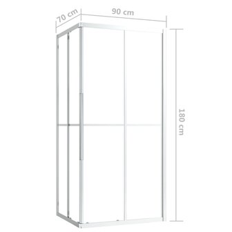 Douchecabine 90x70x180 cm ESG 9