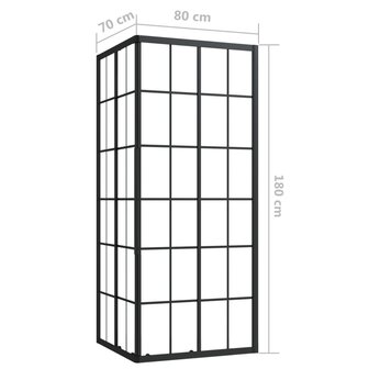 Douchecabine 80x70x180 cm ESG 9