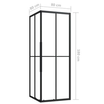 Douchecabine 80x80x180 cm ESG 9