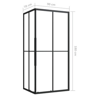 Douchecabine 90x70x180 cm ESG 9