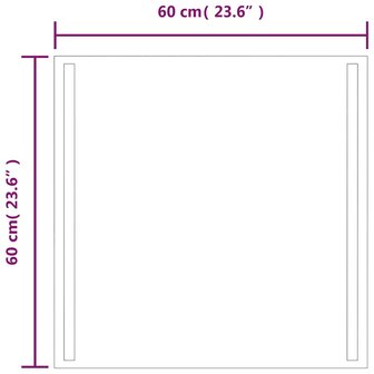 Badkamerspiegel LED 60x60 cm 5