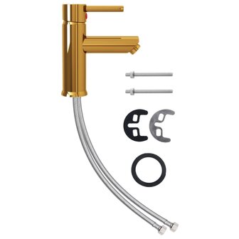 Wastafelkraan 130x176 mm goudkleurig 2