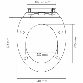 Toiletbril soft-close ovaal wit 8