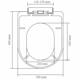 Toiletbril soft-close vierkant wit 8