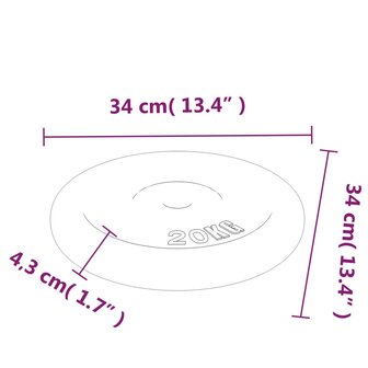 Halterschijf 40 kg gietijzer 8