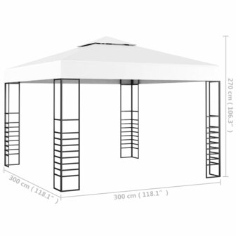 Tuinpaviljoen 3x3 m wit 5