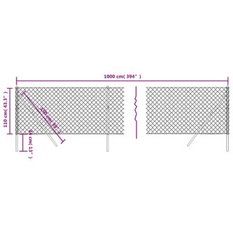 Gaashek 1,1x10 m antracietkleurig 5